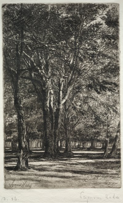 Kensington Gardens (den større plade) af Francis Seymour Haden