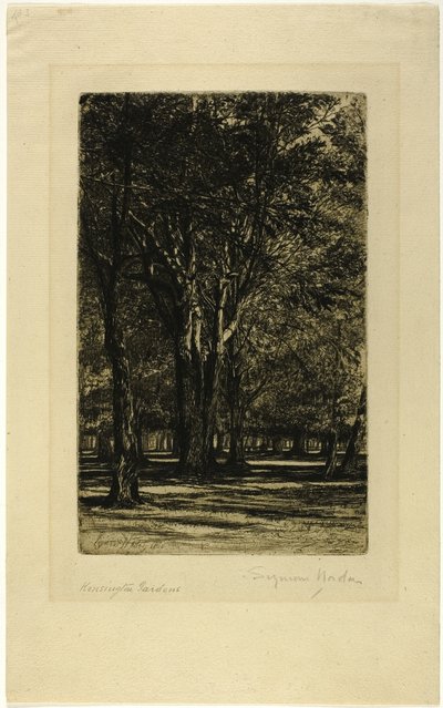 Kensington Gardens, nr. II (stor plade) af Francis Seymour Haden