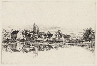 Kidwelly Town af Francis Seymour Haden