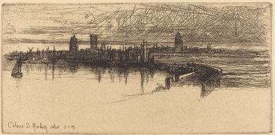 Lille Calais Pier af Francis Seymour Haden
