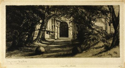 Mytton Hall af Francis Seymour Haden