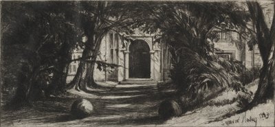 Mytton Hall af Francis Seymour Haden