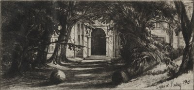 Mytton Hall, 1859. af Francis Seymour Haden