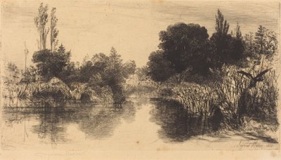 Shere Mill Pond (den større plade) af Francis Seymour Haden