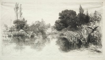Shere Mill Pond (den større plade) af Francis Seymour Haden