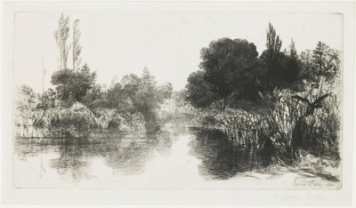 Shere Mill Pond (The Larger Plate), 1860 af Francis Seymour Haden