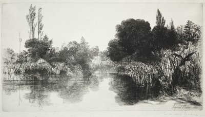 Shere Mill Pond, nr. 11 Den store plade, 1860 og senere. af Francis Seymour Haden