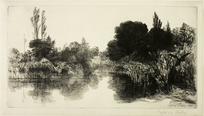 Shere Mill Pond, nr. II (stor plade) af Francis Seymour Haden