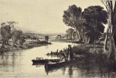 Thames Fishermen No.1 af Francis Seymour Haden