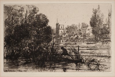 Twickenham kirke af Francis Seymour Haden