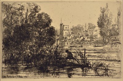 Twickenham kirke af Francis Seymour Haden