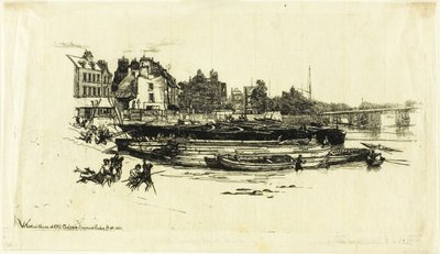 Whistlers hus, Old Chelsea af Francis Seymour Haden