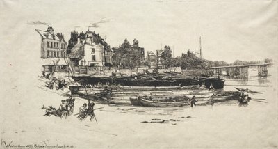 Whistlers House i Old Chelsea, 1863. af Francis Seymour Haden