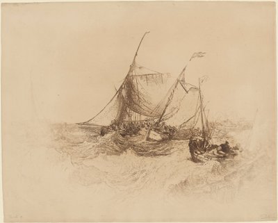 Calais Pier af Francis Seymour Haden after Joseph Mallord William Turner