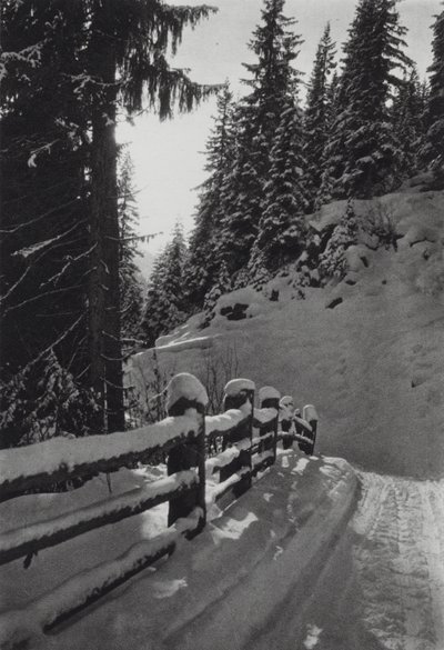 Alperne: Winter Morning, nær St Anton (s/h foto) af Francis Sydney Smythe