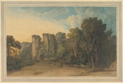 Berry Pomeroy-slottet i Devon af Francis Towne