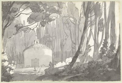 I parken van de Villa Mondragone i Frascati af Francis Towne