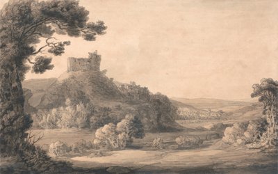 Oakhampton Slot af Francis Towne
