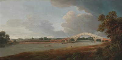 Old Walton Bridge af Francis Towne