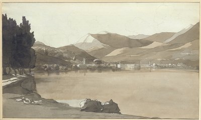 Byen Lugano, Schweiz, 1781 af Francis Towne