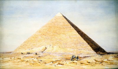 Den store Keopspyramide i Giza, Egypten, 4. dynasti, Det gamle kongerige, 26. århundrede f.Kr. 1831 af Francis Vyvyan Jago Arundale