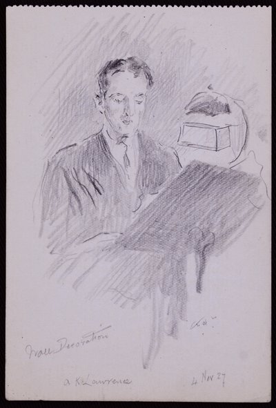 Portræt af AK Lawrence af Francis Wilfred Lawson