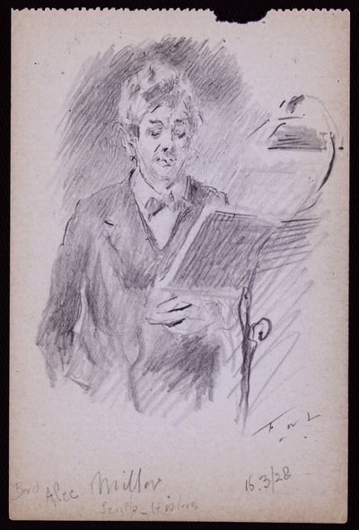 Portræt af Alec Miller af Francis Wilfred Lawson