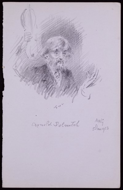 Portræt af Arnold Dolmetsch af Francis Wilfred Lawson
