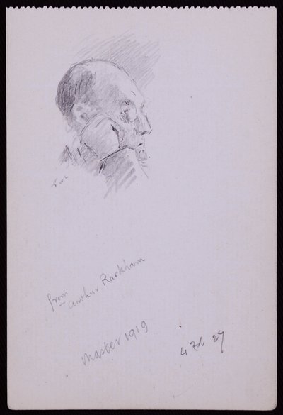 Portræt af Arthur Rackham af Francis Wilfred Lawson
