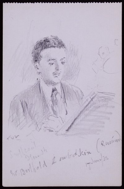Portræt af Berthold Lubetkin af Francis Wilfred Lawson