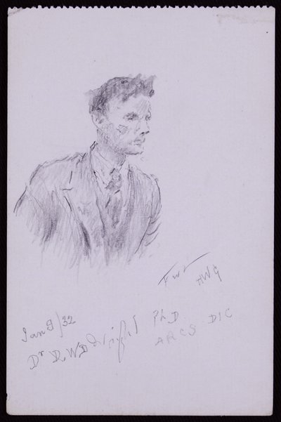 Portræt af Dr.DWD Wright af Francis Wilfred Lawson