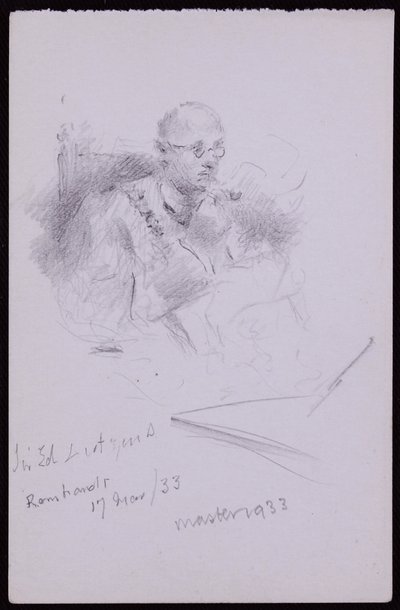 Portræt af Edwin Lutyens af Francis Wilfred Lawson