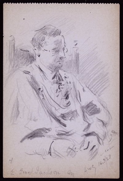 Portræt af Ernest Jackson af Francis Wilfred Lawson