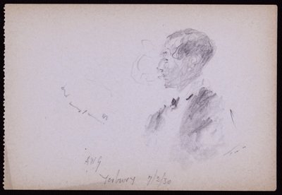 Portræt af FR Yerbury af Francis Wilfred Lawson