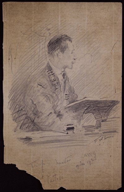 Portræt af Francis Troup af Francis Wilfred Lawson