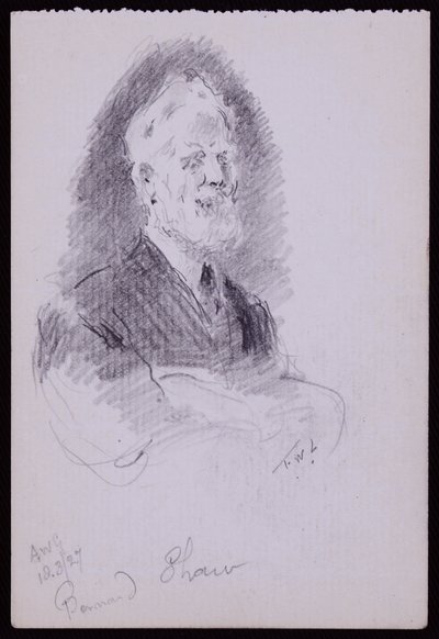 Portræt af George Bernard Shaw af Francis Wilfred Lawson