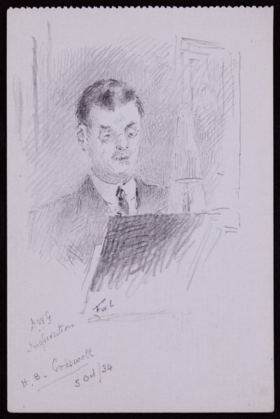 Portræt af HB Cresswell af Francis Wilfred Lawson