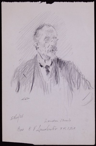 Portræt af HV Lanchester af Francis Wilfred Lawson