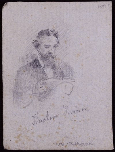 Portræt af H Thackeray Turner, ca. 1900 (blyant på papir) af Francis Wilfred Lawson