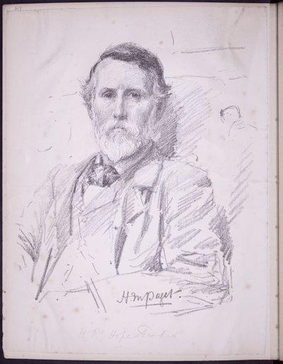 Portræt af Hope-Pinker HR, ca. 1900 (blyant på papir) af Francis Wilfred Lawson