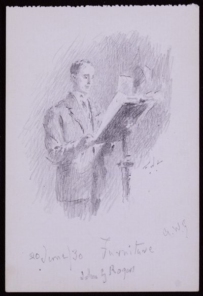 Portræt af John G Rogers af Francis Wilfred Lawson
