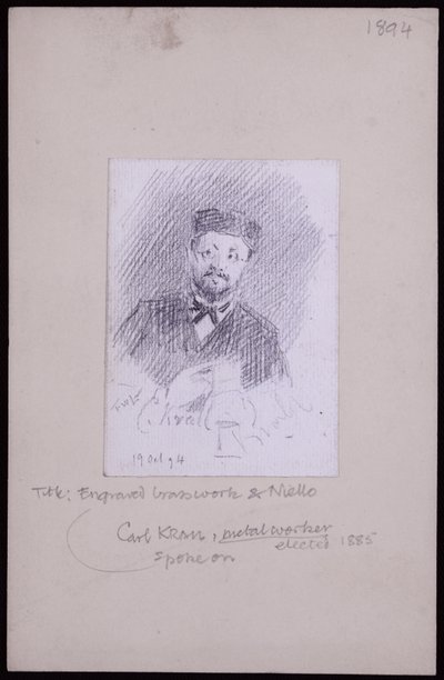 Portræt af Karl Krall af Francis Wilfred Lawson