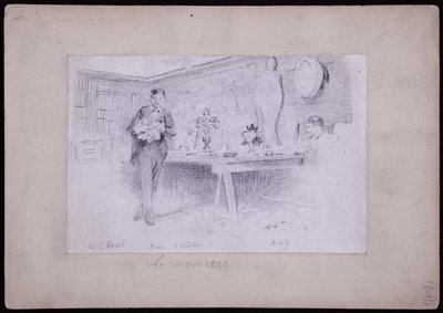 Portræt af Karl Krall af Francis Wilfred Lawson