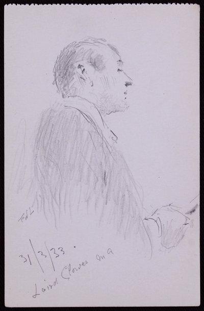 Portræt af Laird Clowes af Francis Wilfred Lawson