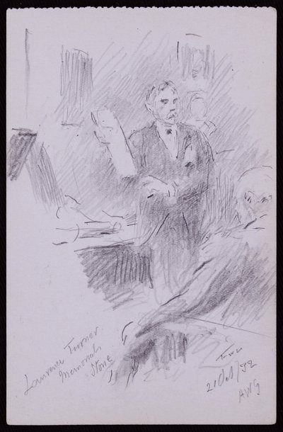 Portræt af Laurence Turner af Francis Wilfred Lawson