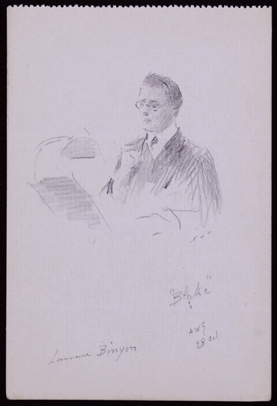Portræt af Laurence Binyon af Francis Wilfred Lawson
