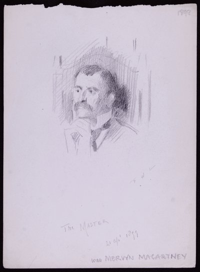Portrait of Mervyn Macartney af Francis Wilfred Lawson