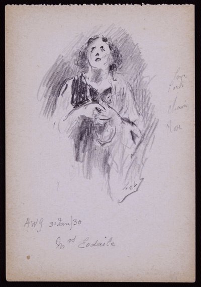 Portræt af fru Arundel Esdaile af Francis Wilfred Lawson