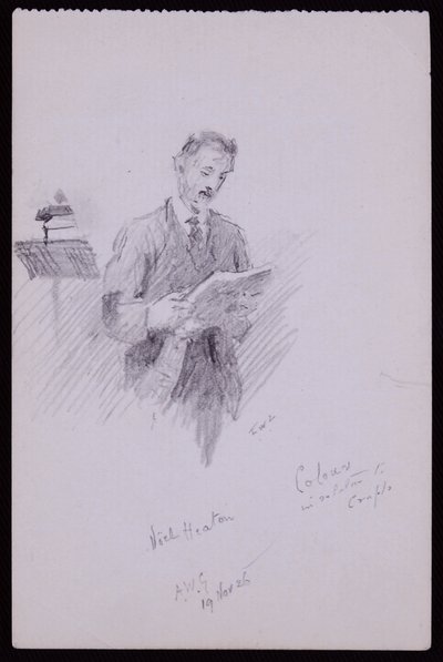 Portræt af Noel Heaton af Francis Wilfred Lawson