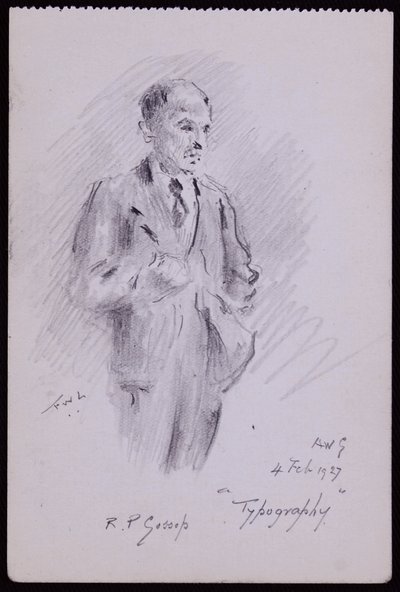 Portræt af R Percy Gossop af Francis Wilfred Lawson